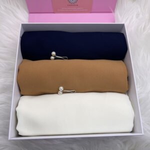 Set of 3 Silk Chiffon Hijabs (Mix 5)