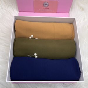 Set of 3 Silk Chiffon Hijabs (Mix 6)