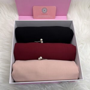 Set of 3 Silk Chiffon Hijabs (Mix 4)