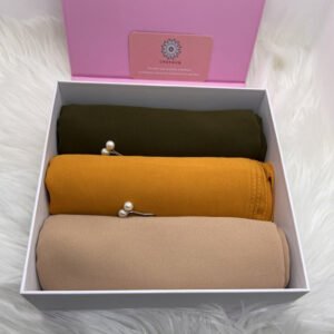 Set of 3 Silk Chiffon Hijabs (Mix 7)