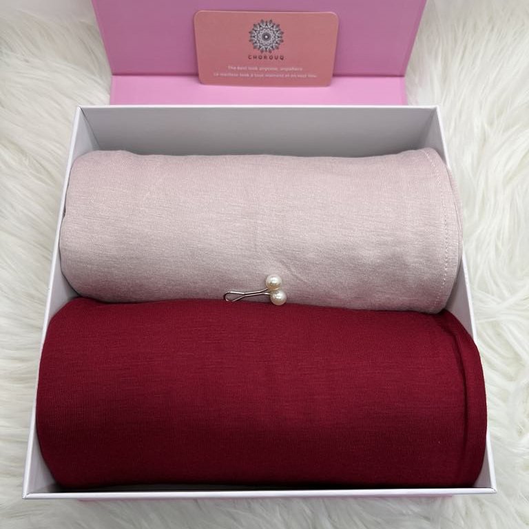 Set of 2 High Quality Jersey Hijabs 100% Cotton (Mix 2)